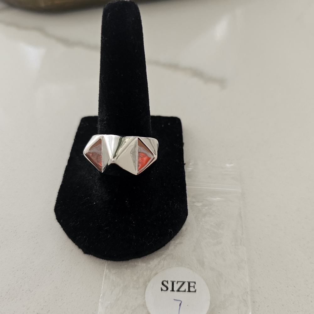 nOir Jewelry Silver Geometric Ring